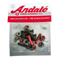 Jeu de vis Andale Combo Phillips Allen 0.875 pouce, vis noires et rouges