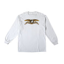 T-shirt manches longues Antihero Eagle blanc avec graphisme aigle noir sérigraphié