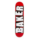 Plateau de skate Baker Brand Logo White 8.125" avec logo Baker blanc