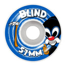 Jeu de 4 roues de skate Blind Reaper Impersonator 51mm blanches à graphisme bleu