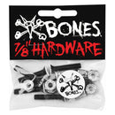 Jeu de 8 vis Bones Vato 0.875 pouce à têtes blanches avec écrous argent