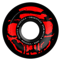 Jeu de 4 roues de skateboard Bones 100's V5 Sidecut 52mm noires, graphisme Mummy Skulls