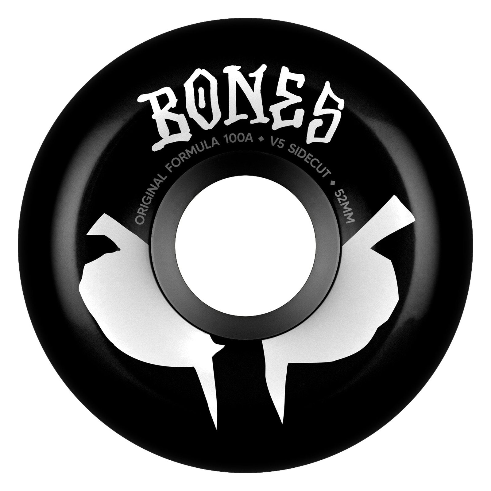 Bones Wheels (jeu de 4) 100'S 52mm V5 Sidecuts 100A Blk