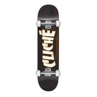 Skateboard complet Cliche Banco Charcoal 8.0 pouces, plateau gris anthracite vu de dessus