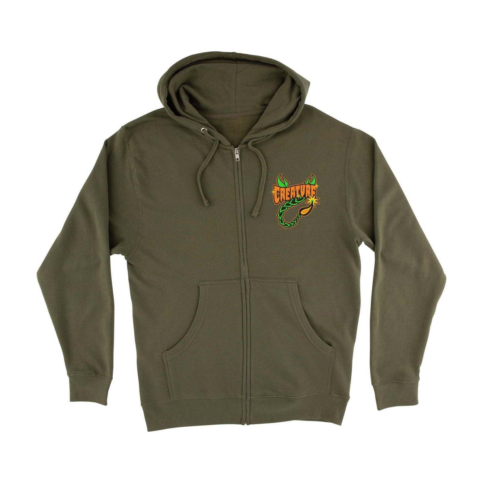 Creature Sweat Deadly Sands Zip Hood Army L