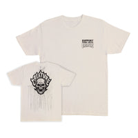 T-shirt Creature Bonehead Flame Wash coloris Natural avec motif crâne flammé