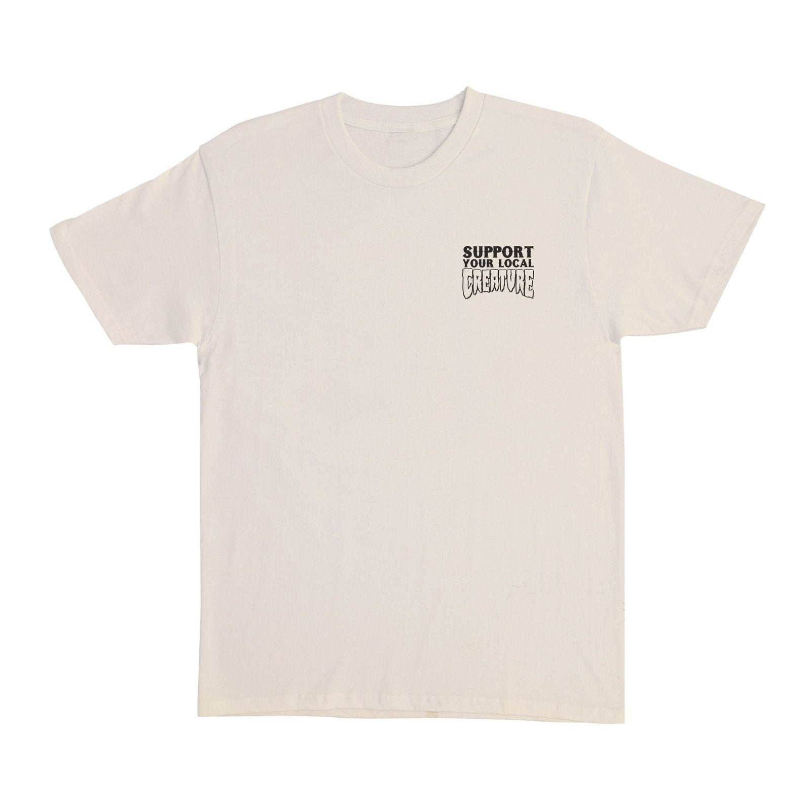 Creature T-shirt Bonehead Flame Wash SS Natural
