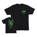 T-shirt Creature Deadly Sands noir, manches courtes, visuel imprimé au dos