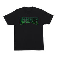 T-shirt Creature Logo Outline manches courtes noir avec logo Outline imprimé sur la poitrine