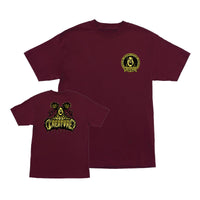 T-shirt Creature Possessed coloris maroon, manches courtes, impression au dos