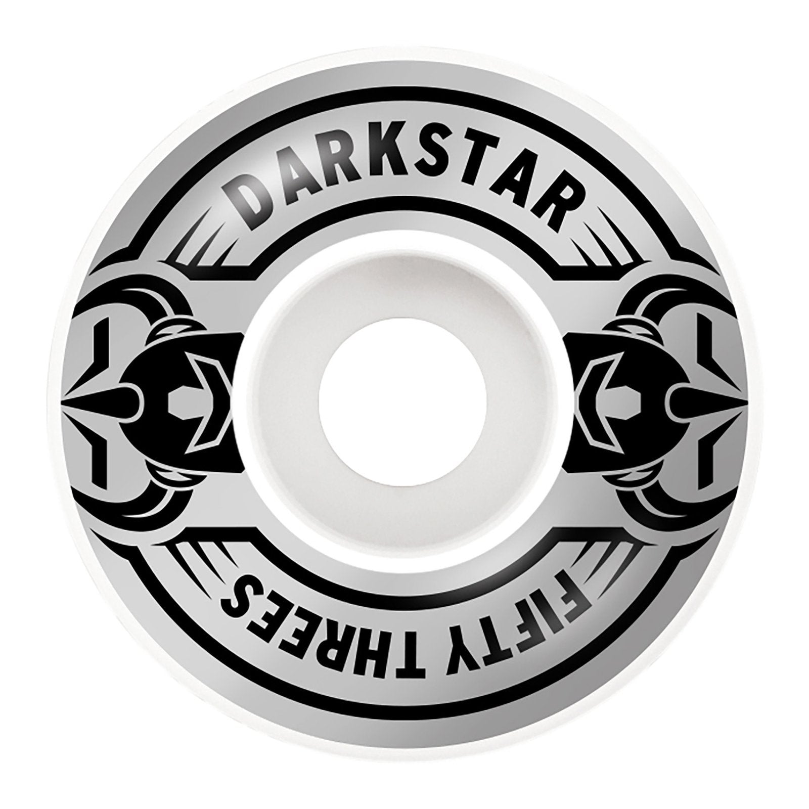 Darkstar Wheels (jeu de 4) 53mm Quarter Silver 101A