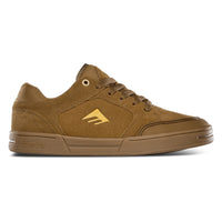 Chaussure de skate Emerica Heritic coloris brown gum, vue de profil