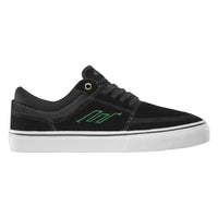 Chaussure de skate Emerica Hoban coloris black white gold, vue de profil