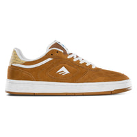 Chaussure de skate Emerica KSL III coloris Brown Tan, tige en suède marron et semelle beige