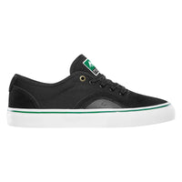 Chaussure de skate Emerica Provost G6 coloris noir, blanc et or, vue de profil