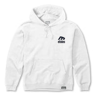 Sweat à capuche Etnies Icon E blanc avec logo Icon bleu marine sur la poitrine