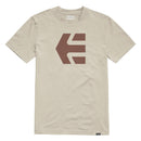 T-shirt Etnies Icon SS Tee coloris tan avec logo Etnies bleu sérigraphié sur la poitrine
