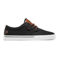 Chaussure de skate Etnies Jameson 2 ECO coloris navy, tan et blanc, vue de profil
