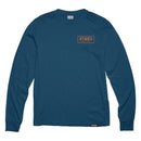 T-shirt manches longues Etnies Quality Control bleu marine avec logo orange poitrine et dos
