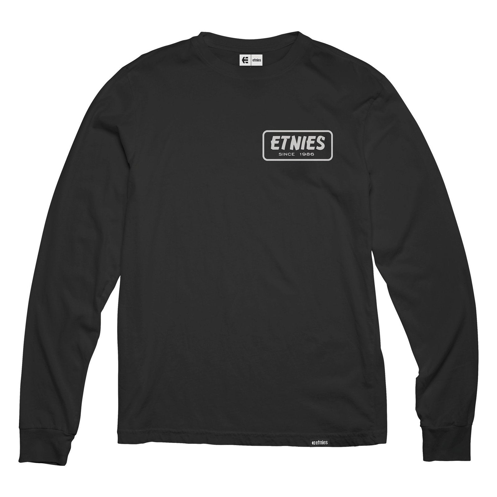 Etnies Quality Control LS Tee Black White