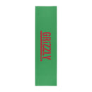 Plaque de grip Grizzly Stamp imprimé ours vert et rouge, format 9 x 33 pouces