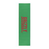 Plaque de grip Grizzly Stamp imprimé ours vert et rouge, format 9 x 33 pouces