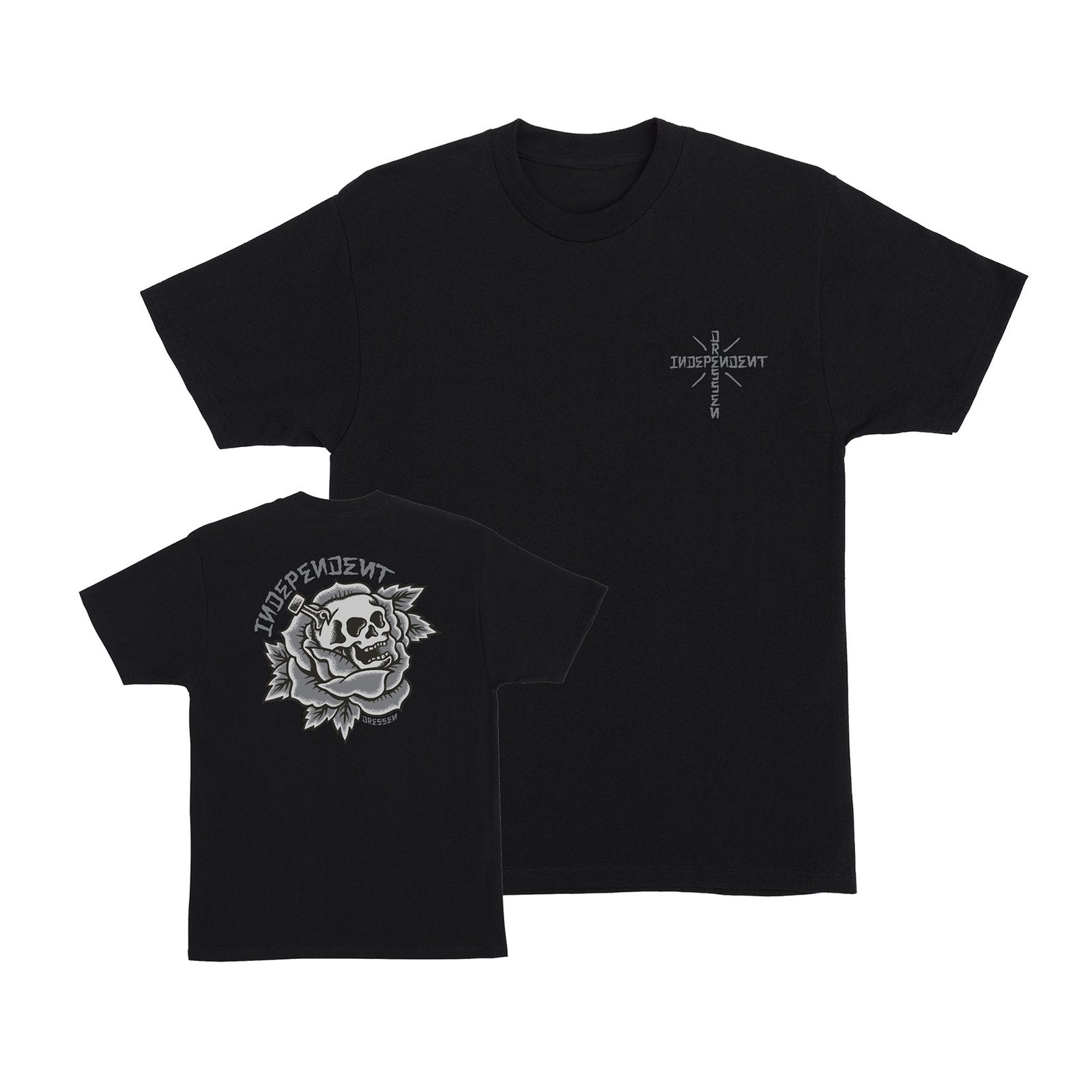 Independent T-shirt Dressen Skull Rose SS Black