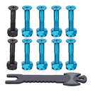 Jeu de visserie Independent Phillips 1" bleu et noir avec outil de montage