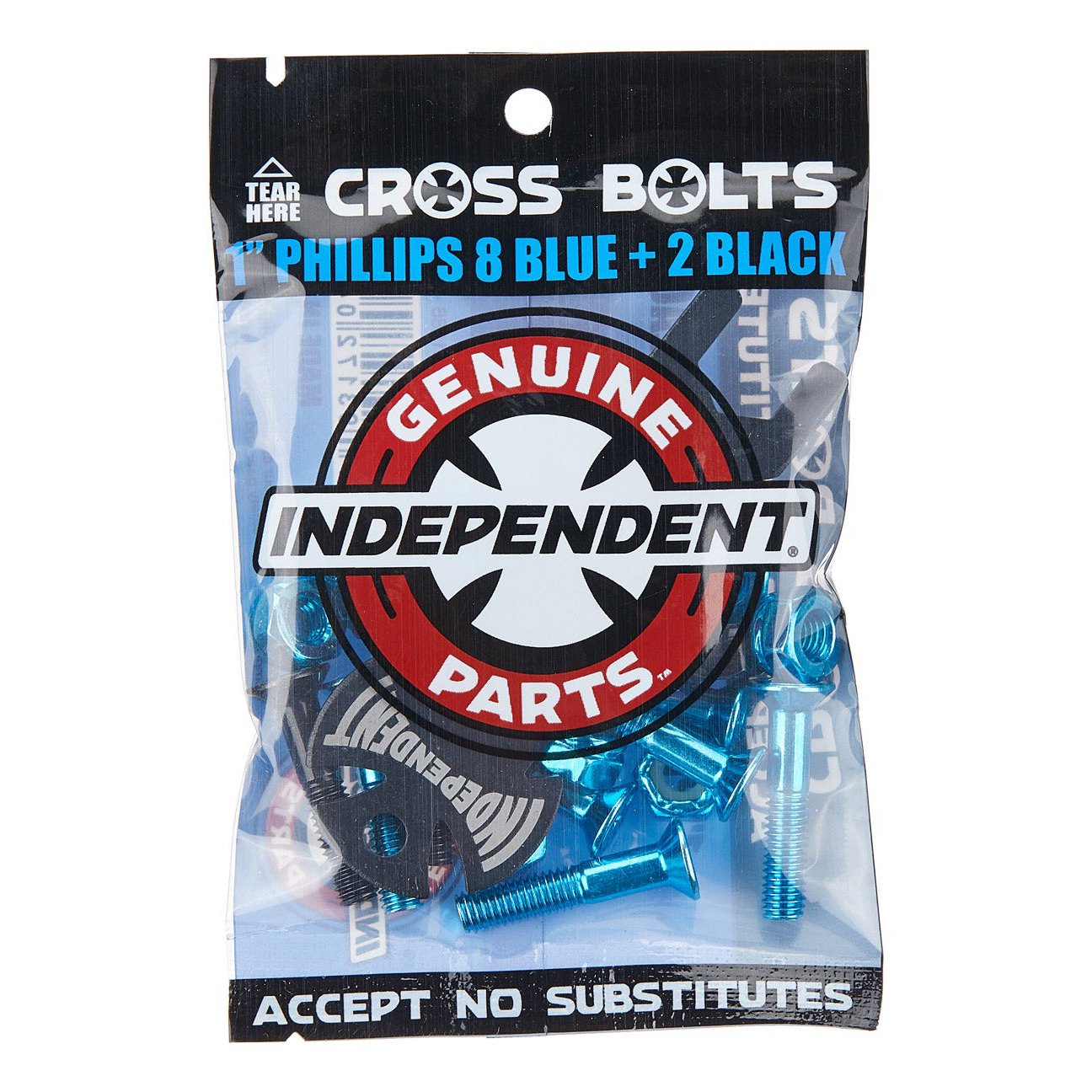 Independent Visserie (jeu de 8) Phillips 1 Blue Blk + Tool