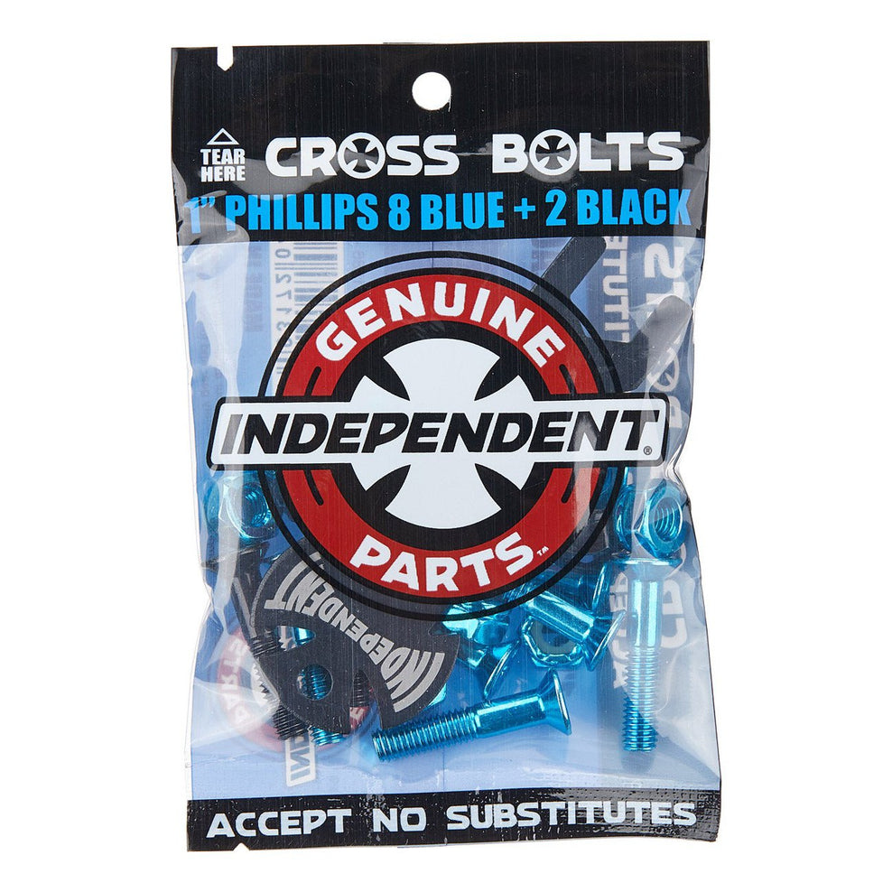 Independent Visserie (jeu de 8) Phillips 1 Blue Blk + Tool