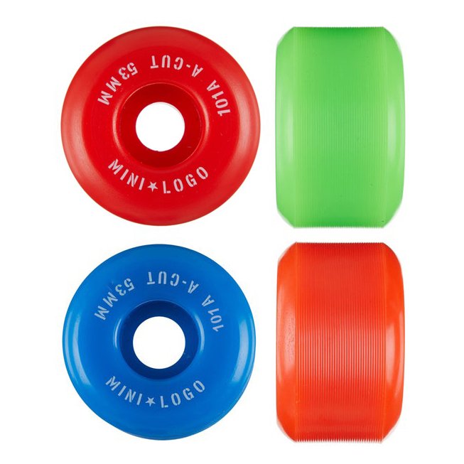 Mini Logo Wheels (jeu de 4) 53mm A-cut Ii 101A Assorted