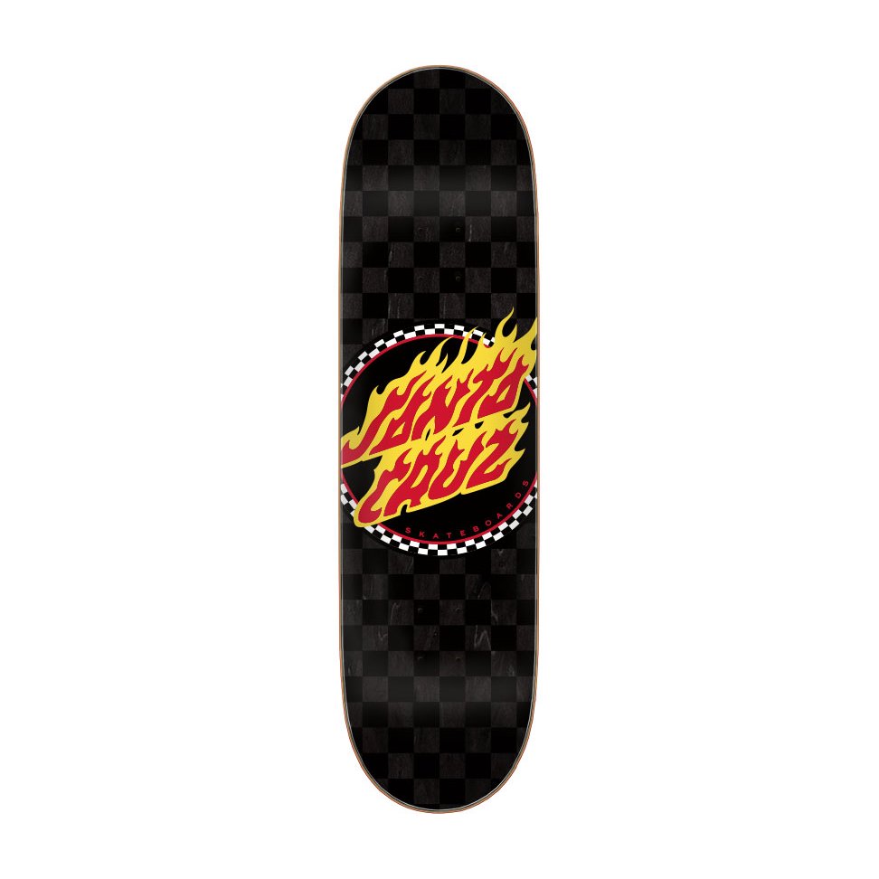 Santa Cruz Deck Flame Dot Check 7-PLY Birch 8.5 x 32.2
