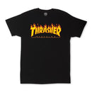 T-shirt Thrasher noir avec le logo Flame imprimé au centre de la poitrine