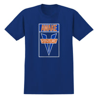 T-shirt Venture Awake royal avec logo imprimé blanc, orange et bleu sur la poitrine