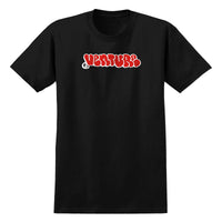 T-shirt Venture Throw noir manches courtes avec logo sérigraphié