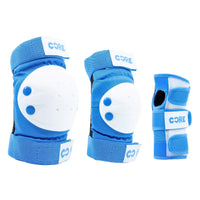 Kit de protection Core Junior 3 pièces : genouillères, coudières et protège-poignets noirs